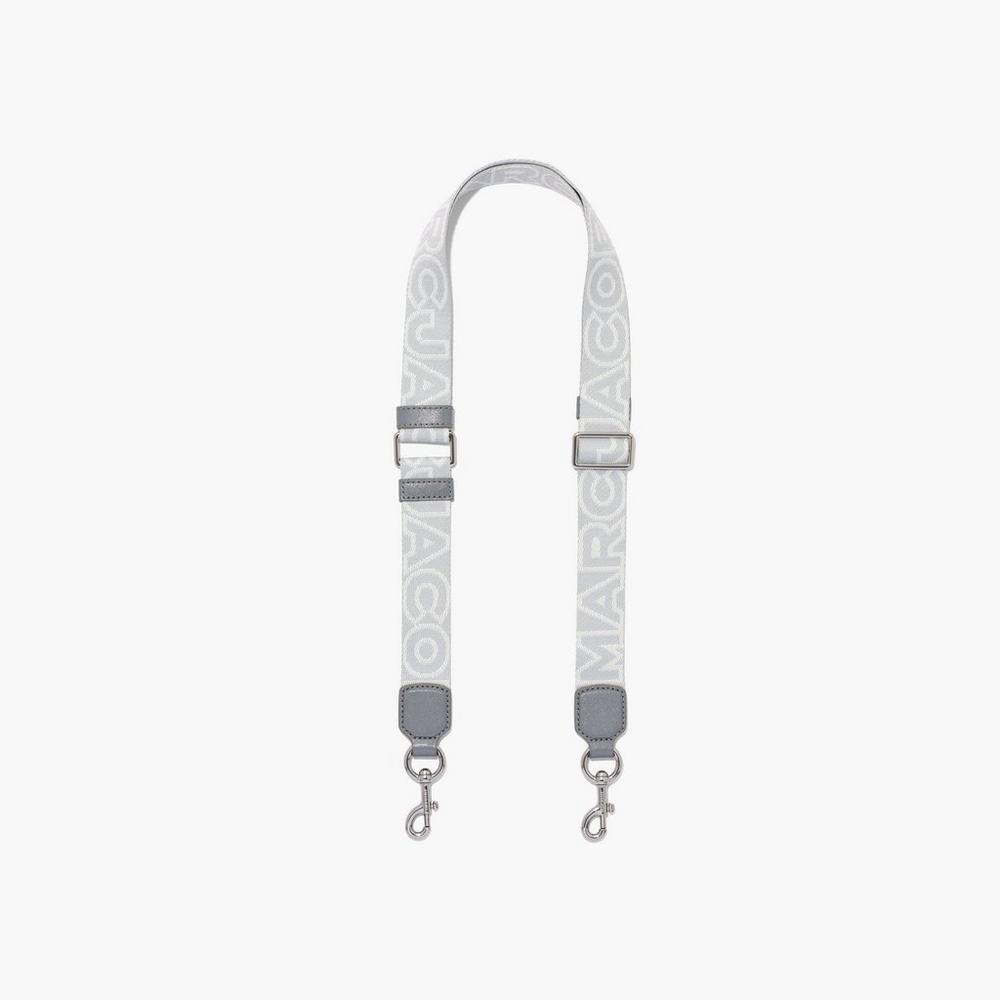 Marc Jacobs Thin Outline Logo Webbing Women's Strap Wolf Grey Multicolor Australia | UES-439108