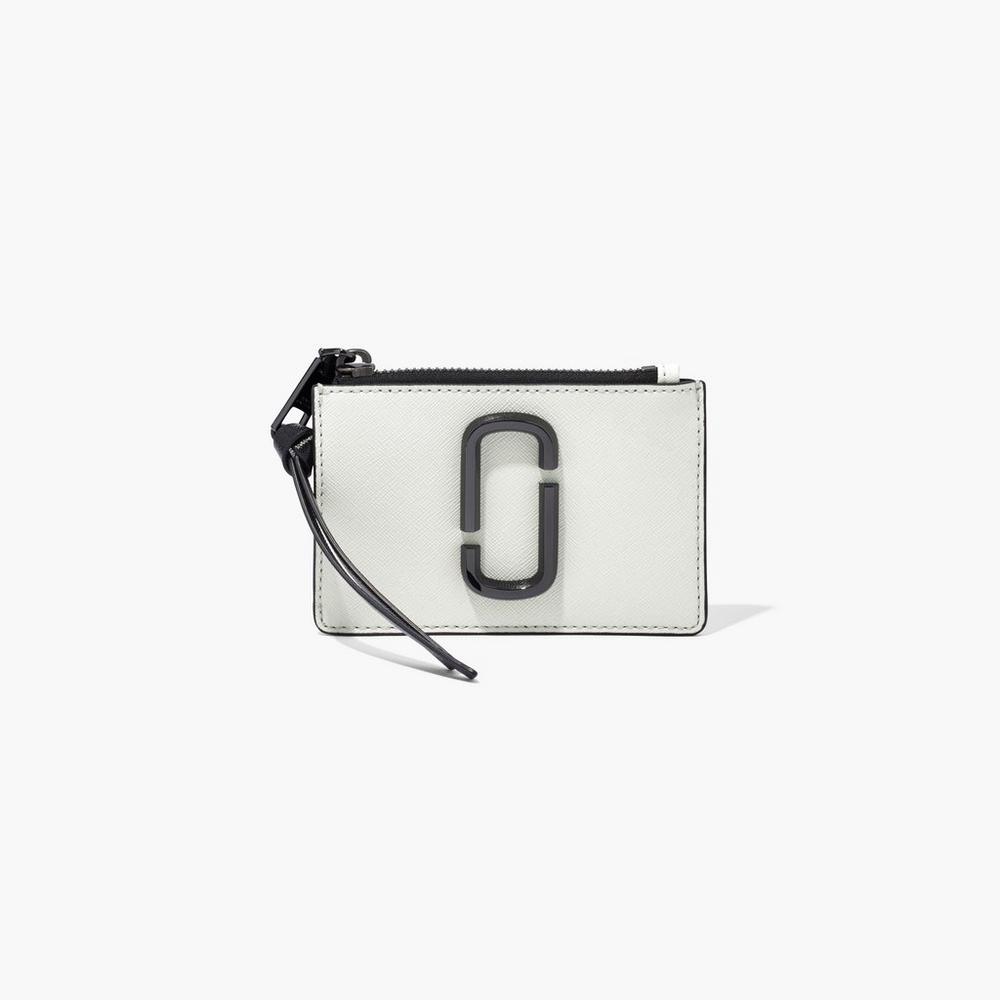 Marc Jacobs Top Zip Multi Wallet Women's Snapshot Black / White Australia | PUM-715894